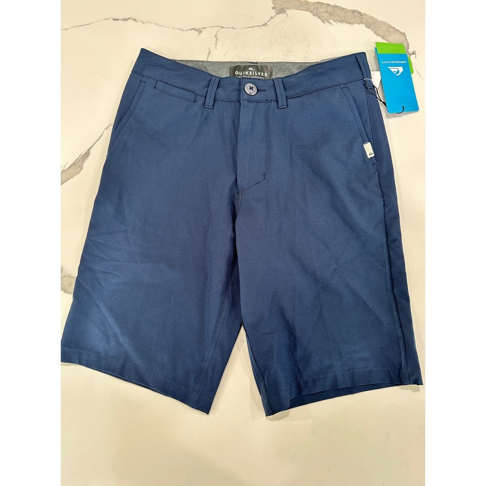 Quiksilver Youth Amphibian Shorts Navy Blue Hybrid Walkshorts Size 27 Regular
